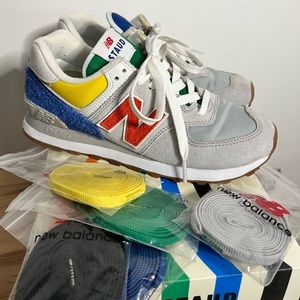 New Balance x Staud 547 Sneakers, Rain cloud, size 7 women’s, 5.5 men’s